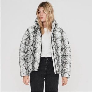 Noize Jozy Python-Printed Puffer Mid weight Jacket